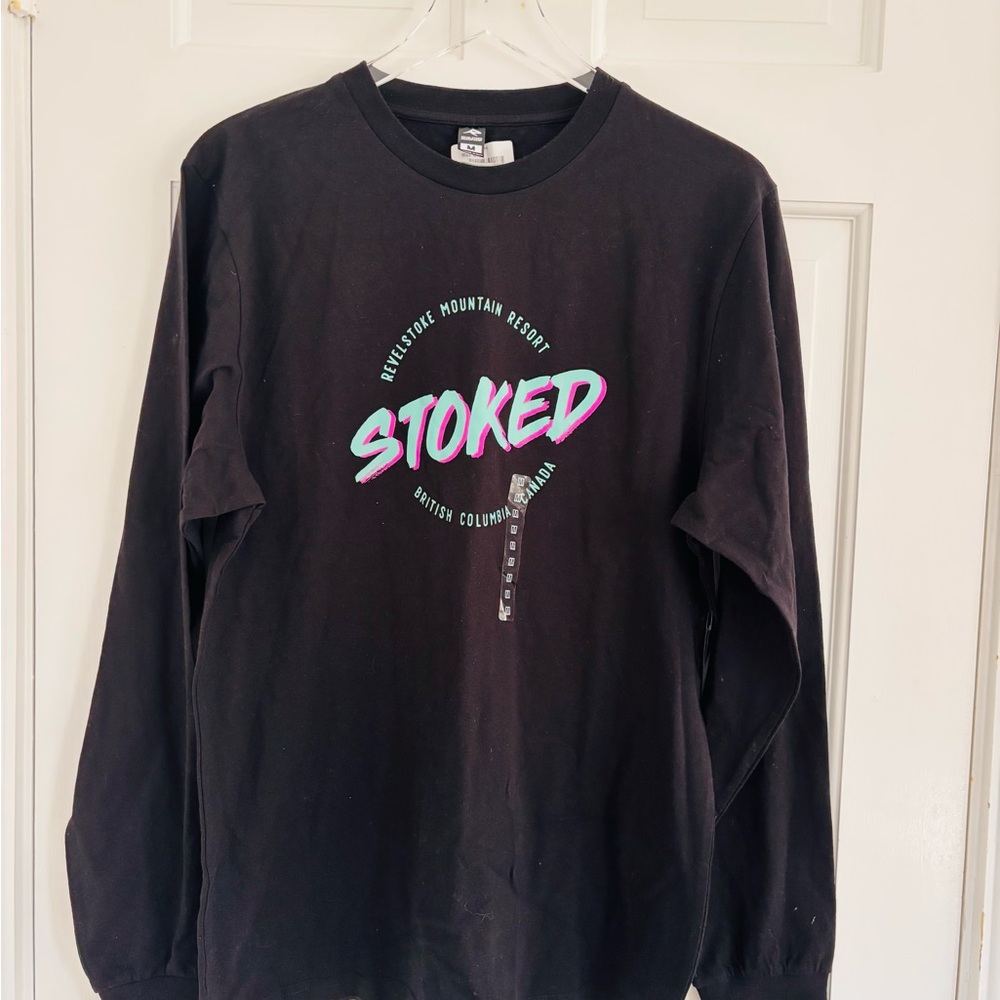 NWT Black Long Sleeve Tee with REVELSTOKE Size: M